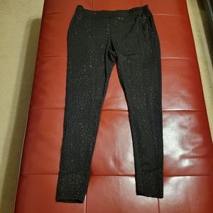 Burnout black leggings